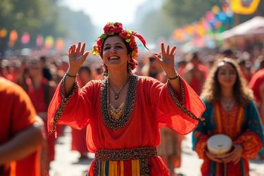 Fotografía cultural de festival tradicional